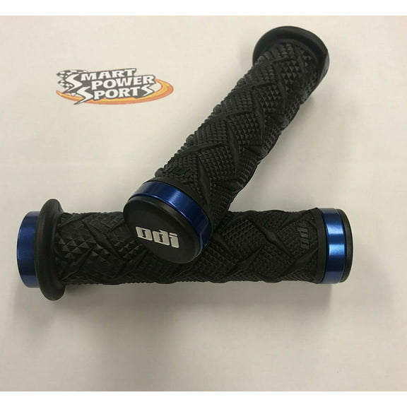 ODI X-treme ATV Lock-On Black/Blue Thumb Throttle Grips (J30XTB-U)