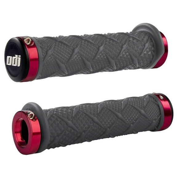 ODI X-treme ATV Lock-On Graphite/Red Thumb Throttle Grips (J30XTH-R)