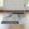 thumbnail image 1 of ODIKA 2'x3' Abstract Marble Veined Panels With Geometric Framed Border Design Washable Throw Rug None for Hallway, Study Room, Non-Slip Low Profile, Flatwoven, 1 of 6