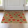 thumbnail image 1 of ODIKA 2'x3' Beige Abstract Shapes With Flowing Washable Accent Rug Green Vines Motif Ornamental Balanced Border Layout Pet Friendly, Bedside Mat for Bedroom, Nursery, RV, 1 of 7
