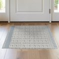 thumbnail image 1 of ODIKA 2'x3' Beige Blue Geometric Diamond Medallion Washable Accent Rug Traditional Grid Pattern Ornamental Motif for Bedroom, Nursery, RV, Pet Friendly, Bedside Mat, 1 of 6