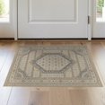 thumbnail image 1 of ODIKA 2'x3' Beige Blue Yellow Ida Stone Gold Design Washable Accent Rug Intricate Geometric Patterns with Elegance for Bedroom, Nursery, RV, Pet Friendly, Bedside Mat, 1 of 6