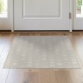 thumbnail image 1 of ODIKA 2'x3' Beige Contemporary Geometric Capsule Washable Accent Rug Modern Abstract Oval Motif with Clean Pet Friendly, Bedside Mat for Bedroom, Nursery, RV, 1 of 7