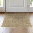 thumbnail image 1 of ODIKA 2'x3' Beige Sandstone Traditional Washable Throw Rug Classic Trellis Motifs With Botanical And Ornate Multi Non-Slip, Low Profile, Flatwoven, Easy Care for Hallway, Study Room, 1 of 7