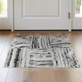 thumbnail image 1 of ODIKA 2'x3' Black White Gray Pixelated Digital Mosaic Washable Throw Rug Contemporary Geometric Blocks Modern Abstract for Hallway, Study Room, Non-Slip Low Profile, Flatwoven, 1 of 7