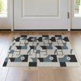 thumbnail image 1 of ODIKA 2'x3' Blue Gray Modern Geometric Abstract Puzzle Washable Throw Rug Interlocking Architectural Blocks Mid Century Non-Slip, Low Profile, Flatwoven, Easy Care for Hallway, Study Room, 1 of 7
