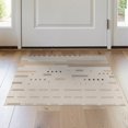 thumbnail image 1 of ODIKA 2'x3' Brown Ivory Geometric Roman Design Washable Doormat Modern Pattern with Pebble Accents for Entryway, Kitchen, Laundry Room, Non-Slip, Low Pile, 1 of 7