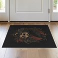 thumbnail image 1 of ODIKA 2'x3' Dark Gothic Elegance with Mystical Raven Washable Accent Rug Intricate Skull and Botanical Elements Design for Bedroom, Nursery, RV, Pet Friendly, Bedside Mat, 1 of 7