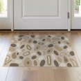thumbnail image 1 of ODIKA 2'x3' Earthy Tones Gray Abstract Pebble Design Washable Doormat Modern Pattern with Stone Motifs Non-Slip, Low Pile for Entryway, Kitchen, Laundry Room, 1 of 7