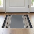 thumbnail image 1 of ODIKA 2'x3' Gray Black Geometric Striped Contemporary Washable Doormat Modern Pattern with Bold Rectangular Motifs Non-Slip, Low Pile for Entryway, Kitchen, Laundry Room, 1 of 7