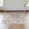 thumbnail image 1 of ODIKA 2'x3' Gray Ivory Geometric Modern Design Washable Throw Rug Intricate Pattern with Contemporary Flair Non-Slip, Low Profile, Flatwoven, Easy Care for Hallway, Study Room, 1 of 7