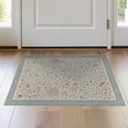 thumbnail image 1 of ODIKA 2'x3' Ivory Blue Ornate Floral Washable Throw Rug Swirling Vines With Intricate Motifs And Detailed Border Non-Slip, Low Profile, Flatwoven, Easy Care for Hallway, Study Room, 1 of 7