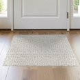 thumbnail image 1 of ODIKA 2'x3' Ivory Geometric Handwoven Design Washable Doormat Modern Abstract Pattern with Subtle Elegance Non-Slip, Low Pile for Entryway, Kitchen, Laundry Room, 1 of 6