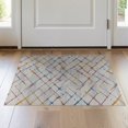 thumbnail image 1 of ODIKA 2'x3' Multicolor Abstract Striated Design Washable Throw Rug Dynamic Geometric Pattern with Unique Flair for Hallway, Study Room, Non-Slip Low Profile, Flatwoven, 1 of 7