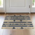 thumbnail image 1 of ODIKA 2'x3' Navy Beige Geometric Patterned Design Washable Doormat Elegant Motifs with Modern Touch Non-Slip, Low Pile for Entryway, Kitchen, Laundry Room, 1 of 7