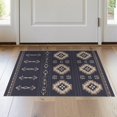 thumbnail image 1 of ODIKA 2'x3' Navy Beige Southwestern Diamond Medallion Washable Doormat Geometric Motifs with Interlocking Chain for Entryway, Kitchen, Laundry Room, Non-Slip, Low Pile, 1 of 7