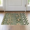thumbnail image 1 of ODIKA 2'x3' Olive Green Geometric Boho Design Washable Doormat Eclectic Modern Pattern with Abstract Shapes Non-Slip, Low Pile for Entryway, Kitchen, Laundry Room, 1 of 7