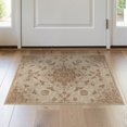 thumbnail image 1 of ODIKA 2'x3' Orange Terracotta Burnt Symmetrical Retro Motif Print Vintage Washable Doormat None for Entryway, Kitchen, Laundry Room, Non-Slip, Low Pile, 1 of 7