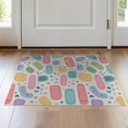 thumbnail image 1 of ODIKA 2'x3' Pastel Multicolor Abstract Geometric Washable Throw Rug Modern Playful Rounded Rectangle Shapes With Dots Circles And Non-Slip, Low Profile, Flatwoven, Easy Care for Hallway, Study Room, 1 of 7