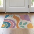 thumbnail image 1 of ODIKA 2'x3' Pastel Multicolor Boca Sonar Design Washable Accent Rug Abstract Waves with Retro Vibes Pet Friendly, Bedside Mat for Bedroom, Nursery, RV, 1 of 7