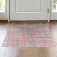 thumbnail image 1 of ODIKA 2'x3' Pastel Pink Geometric Cora Multicolor Washable Doormat Modern Abstract Design With Lines And Shapes Ornamental for Entryway, Kitchen, Laundry Room, Non-Slip, Low Pile, 1 of 7