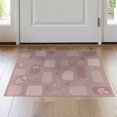 thumbnail image 1 of ODIKA 2'x3' Pink Blush Modern Geometric Botanical Washable Doormat Contemporary Abstract Floral Motifs with Rounded for Entryway, Kitchen, Laundry Room, Non-Slip, Low Pile, 1 of 7