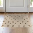 thumbnail image 1 of ODIKA 2'x3' Tan Beige Abstract Geometric Letter Washable Accent Rug Modern Minimalist Typography Motif Contemporary Pet Friendly, Bedside Mat for Bedroom, Nursery, RV, 1 of 7