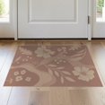 thumbnail image 1 of ODIKA 2'x3' Terracotta And Golden Orange Floral Washable Doormat Chic Botanical Design with Flowing Lines Non-Slip, Low Pile for Entryway, Kitchen, Laundry Room, 1 of 7