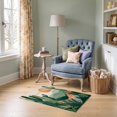 thumbnail image 1 of ODIKA 2'x3' Ultra-Soft Accent Mat, Botanical Abstract Monstera Sunset Gradient Print Circular Forest None Washable, Bare feet friendly, Easy Care Indoor rug for Bedside, Footrest, 1 of 7