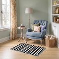 thumbnail image 1 of ODIKA 2'x3' Ultra-Soft Accent Mat, Entryway Horizontal Lines Geometric Border Covering Bathroom None Washable, Bare feet friendly, Easy Care Indoor rug for Bedside, Footrest, 1 of 7