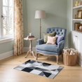 thumbnail image 1 of ODIKA 2'x3' Ultra-Soft Accent Mat, Geometric Abstract Interlocking Contemporary Grey Alfombras Para None Washable, Bare feet friendly, Easy Care Indoor rug for Bedside, Footrest, 1 of 7