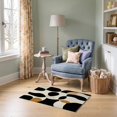 thumbnail image 1 of ODIKA 2'x3' Ultra-Soft Accent Mat, Geometric Contemporary Arch Knot Abstract Mid Century Cream Checkered None Washable, Bare feet friendly, Easy Care Indoor rug for Bedside, Footrest, 1 of 7