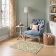 thumbnail image 1 of ODIKA 2'x3' Ultra-Soft Accent Mat, Honeycomb Motif Farmhouse Botanical Border Distressed Vintage Flowing Dynamic None Washable, Bare feet friendly, Easy Care Indoor rug for Bedside, Footrest, 1 of 7