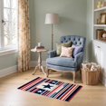 thumbnail image 1 of ODIKA 2'x3' Ultra-Soft Accent Mat, July Independence Fourth Stripe Decorative Covering Patriotic None Washable, Bare feet friendly, Easy Care Indoor rug for Bedside, Footrest, 1 of 7