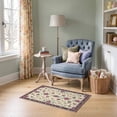 thumbnail image 1 of ODIKA 2'x3' Ultra-Soft Accent Mat, Mauve Damask Vintage Scroll Trellis Border Distressed Faded Boho None Washable, Bare feet friendly, Easy Care Indoor rug for Bedside, Footrest, 1 of 7