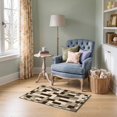 thumbnail image 1 of ODIKA 2'x3' Ultra-Soft Accent Mat, Minimalist Interlocking Shapes Contemporary Block Border Abstract Flowing None Washable, Bare feet friendly, Easy Care Indoor rug for Bedside, Footrest, 1 of 7