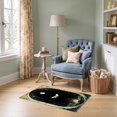 thumbnail image 1 of ODIKA 2'x3' Ultra-Soft Accent Mat, Moth Shaped Whimsical Gothic Mystical Field Layout Round Witchy None Washable, Bare feet friendly, Easy Care Indoor rug for Bedside, Footrest, 1 of 7