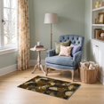 thumbnail image 1 of ODIKA 2'x3' Ultra-Soft Accent Mat, Navy Absract Drop Featuring Energetic Abstract Forms Pile None Washable, Bare feet friendly, Easy Care Indoor rug for Bedside, Footrest, 1 of 7
