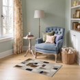 thumbnail image 1 of ODIKA 2'x3' Ultra-Soft Accent Mat, Navy Absract Geometric Featuring Lines Neutral Tones Abstract None Washable, Bare feet friendly, Easy Care Indoor rug for Bedside, Footrest, 1 of 7