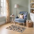 thumbnail image 1 of ODIKA 2'x3' Ultra-Soft Accent Mat, Navy Interlocking Long Shapes Abstract Symmetrical Accessories None Washable, Bare feet friendly, Easy Care Indoor rug for Bedside, Footrest, 1 of 7