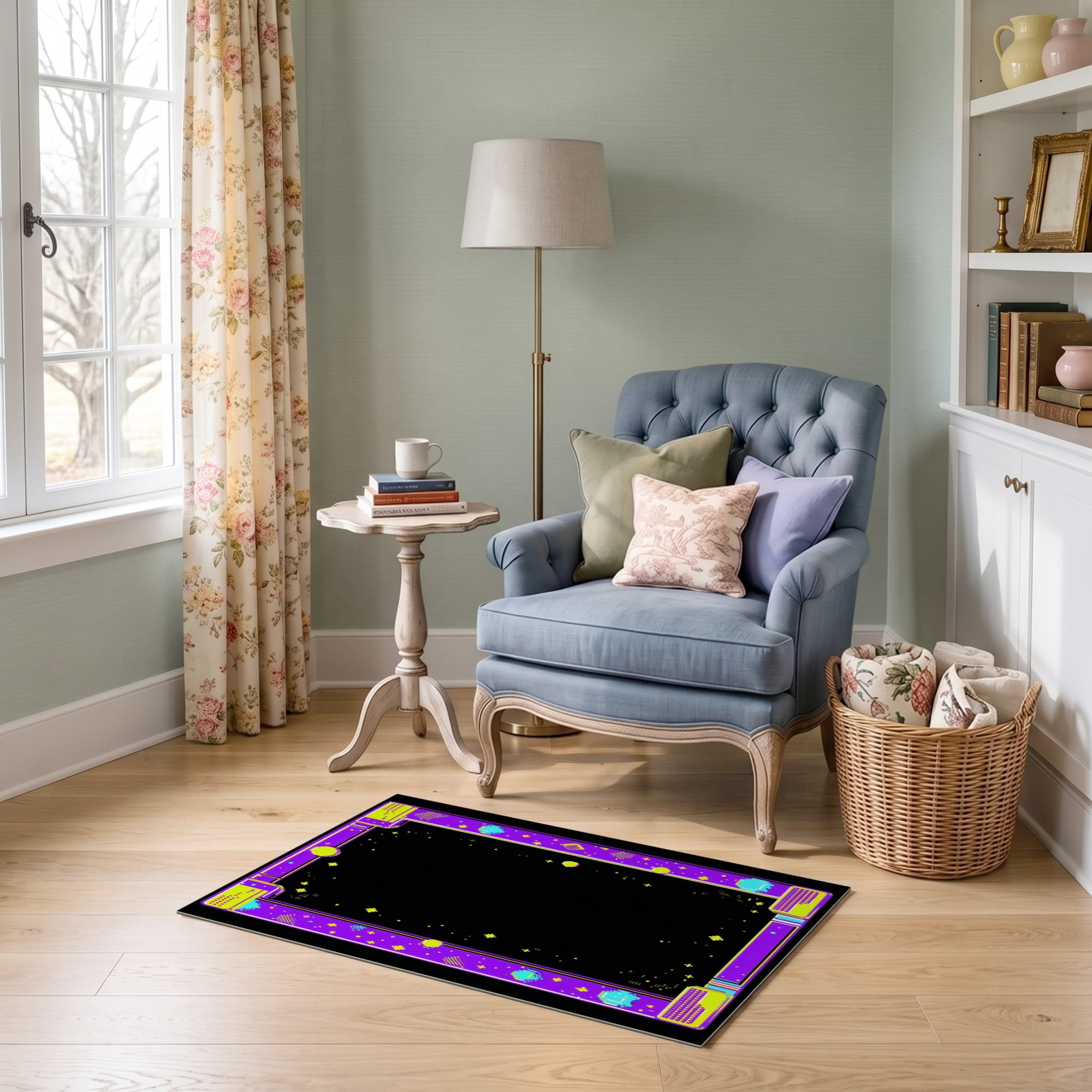 ODIKA 2'x3' Ultra-Soft Accent Mat, Pink Gamer Arcade Video Gamepad Boho ...