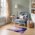 thumbnail image 1 of ODIKA 2'x3' Ultra-Soft Accent Mat, Purple Abstract Watercolor Ombre Brushstroke Motifs Swirl Contemporary None Washable, Bare feet friendly, Easy Care Indoor rug for Bedside, Footrest, 1 of 7
