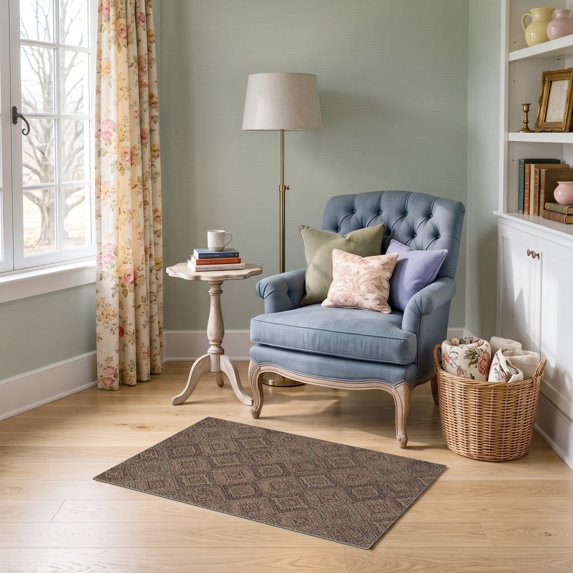 ODIKA 2'x3' Ultra-Soft Accent Mat, Southwestern Extra Vintage Large Dining Tapis Salon Distressed Boho Flowing None Washable, Bare feet friendly, Easy Care Indoor rug for Bedside, Footrest