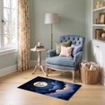 thumbnail image 1 of ODIKA 2'x3' Ultra-Soft Accent Mat, Starry Themed Galaxy Constellation Stars Nebula Motif Map None Washable, Bare feet friendly, Easy Care Indoor rug for Bedside, Footrest, 1 of 7