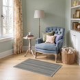 thumbnail image 1 of ODIKA 2'x3' Ultra-Soft Accent Mat, Striped Vertical Bands Balanced Symmetry Crisp Border Repeating None Washable, Bare feet friendly, Easy Care Indoor rug for Bedside, Footrest, 1 of 7