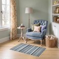 thumbnail image 1 of ODIKA 2'x3' Ultra-Soft Accent Mat, Striped Vintage Farmhouse Colorblock Bands Distressed Border None Washable, Bare feet friendly, Easy Care Indoor rug for Bedside, Footrest, 1 of 7