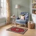 thumbnail image 1 of ODIKA 2'x3' Ultra-Soft Accent Mat, Vintage Web Traditional Carpect Deepburgundy Pink Maroon Japanese None Washable, Bare feet friendly, Easy Care Indoor rug for Bedside, Footrest, 1 of 7