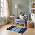 thumbnail image 1 of ODIKA 2'x3' Ultra-Soft Accent Mat, Welcome Front Ocean Inspired Repeating Band Motif Balanced Crisp None Washable, Bare feet friendly, Easy Care Indoor rug for Bedside, Footrest, 1 of 7