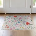 thumbnail image 1 of ODIKA 2'x3' Vibrant Floral Hues Abstract Design Washable Throw Rug Charming Botanical Motif with Modern Flair Non-Slip, Low Profile, Flatwoven, Easy Care for Hallway, Study Room, 1 of 7