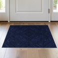 thumbnail image 1 of ODIKA 2'x3' Washable Accent Rug Abstract Interlocking Geometric Pile Border Brushstroke Navy Large Refined for Bedroom, Nursery, RV, Pet Friendly, Bedside Mat, 1 of 7